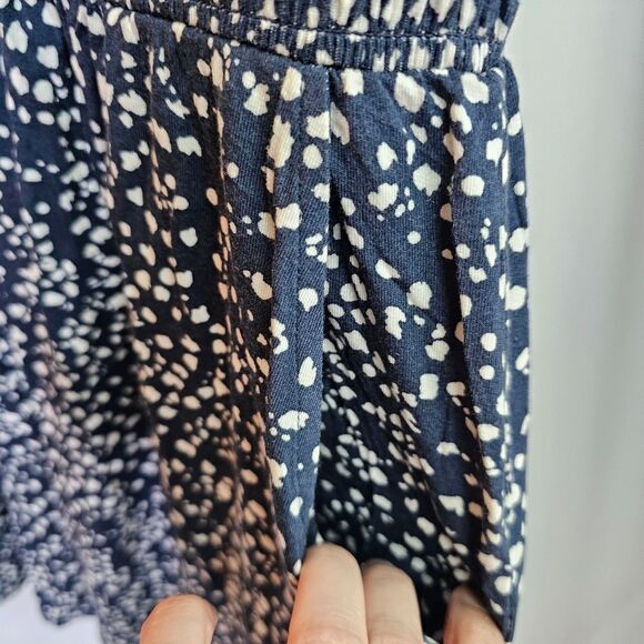 Maurices 24/7 Blue Polka Dot Sleeveless Romper Size XS - Picture 13 of 14